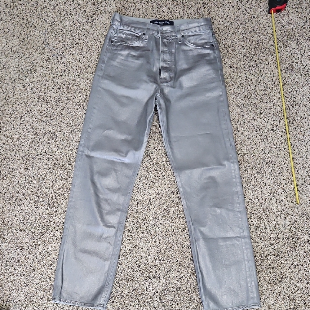VERONICA BEARD METALLIC Silver Jeans